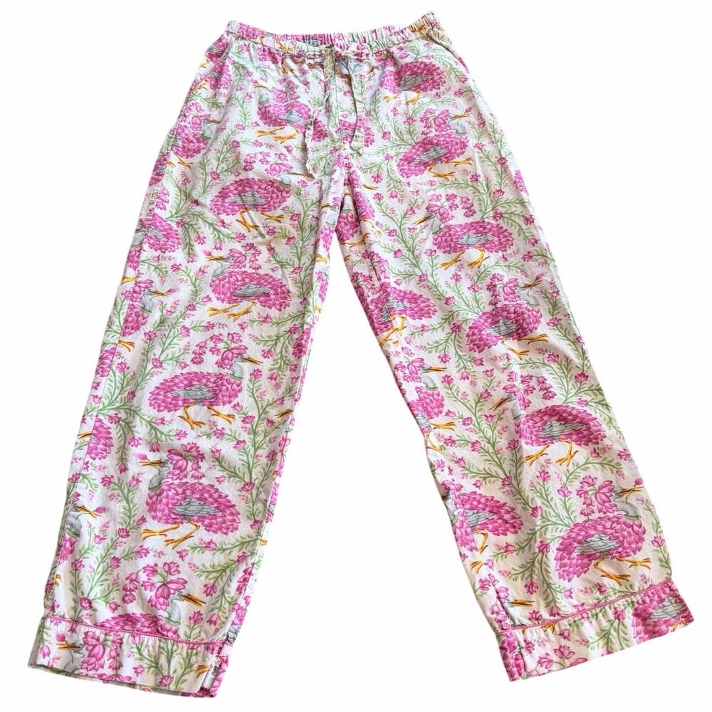 Printfresh Queen Lotus Pink Cloud Sleepwear PJ Pants Sz M Whimsical Modest Funky